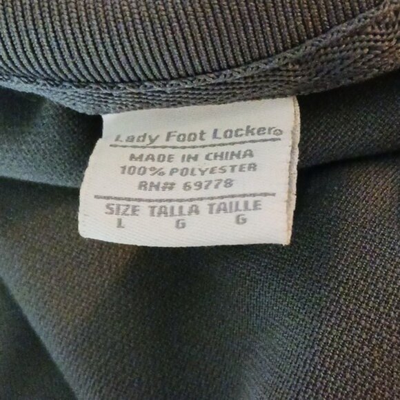 Lady Foot Locker Jacket Retro Gray Purple Full Zip Athletic Womens Size L - Picture 6 of 6